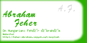 abraham feher business card